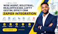 wise agent boldtrail realoffice360 lofty gestim efficy CRM zapier integration