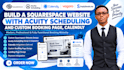 build squarespace website with acuity scheduling, custom booking page, calendly