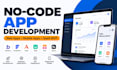 build no code app, bubble io saas mvp, glide softr and flutterflow app