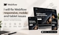 fix webflow responsive, mobile and tablet issues