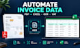 automate invoice PDF extraction with ocr to excel or google sheets