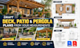 draft deck patio and pergola plans from your measurements
