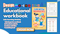do educational workbook, english math science worksheet, kids learning activity