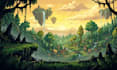 create pixel art scene background environment animation game