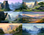 do fantasy landscape illustrations