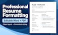 format your resume in word with a clean professional layout