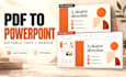 recreate PDF presentations as editable powerpoint slides with clean slide layout