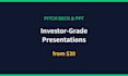design a clean investor grade powerpoint presentation