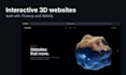 create an interactive 3d website with three js