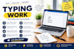 be your typist for fast typing job and retype  documents