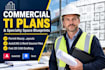 draft commercial tenant improvement plans and specialty space blueprints