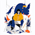draw vector illustrations in a flat, modern style