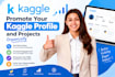 promote your kaggle profile and projects organically