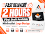 design a professional minimalist logo with express delivery