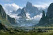 professional vector landscape illustration