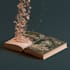 design romantic book cover with art