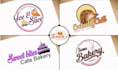 create stunning cake dessert logo design