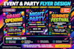 design modern flyers, posters and business flyers
