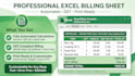 create professional excel billing sheet attendance sheet