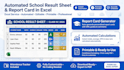 create automated school result sheet and report card in excel with formula
