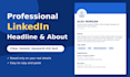 write your linkedin headline and about section
