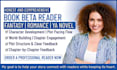 beta read romance beta reader fantasy ya novel beta reader thriller beta reader