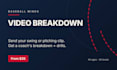 analyze your baseball swing or pitching video with a drill plan