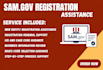 help with sam gov registration and entity set up
