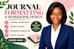do journal formatting, journal design workbook design digital planner