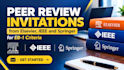 assist with peer review invites from elsevier, ieee, and springer eb1 criteria