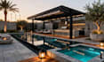 deck pergola and outdoor kitchen design with 3d landscape rendering patio pool