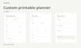 design three custom printable planner pages