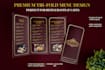 create a premium restaurant and cafe trifold menu