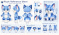 custom furry plush reference sheet character sheet labubu mascot design