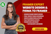 design a framer website and convert figma to framer