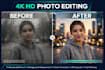 do 4k HD photo editing and background change