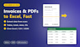 extract data from invoices and pdfs to excel using ai ocr
