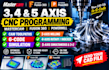 do 3 4 5 axis cnc programming and g code using mastercam fusion 360 powermill