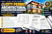 draw city permit architectural and construction drawings