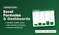 create excel formulas, dashboards and spreadsheet templates