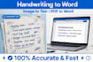 convert handwritten to word document