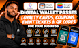 create passkit apple google wallet qr code coupon event ticket and loyalty card