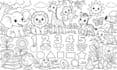 create educational coloring book illustrations for kids