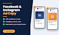 write facebook and instagram ad copy with ab test variations