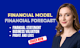 create financial model, forecast, statement and business valuation