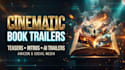 create cinematic amazon book trailer, book teaser, ai trailer, book intro outro