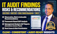 write professional cybersecurity audit reports and recommendations