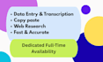 do accurate data entry and transcription