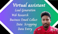 do data entry, web research, lead generation, and copy paste