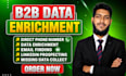 research b2b leads with direct phone numbers and data enrichment